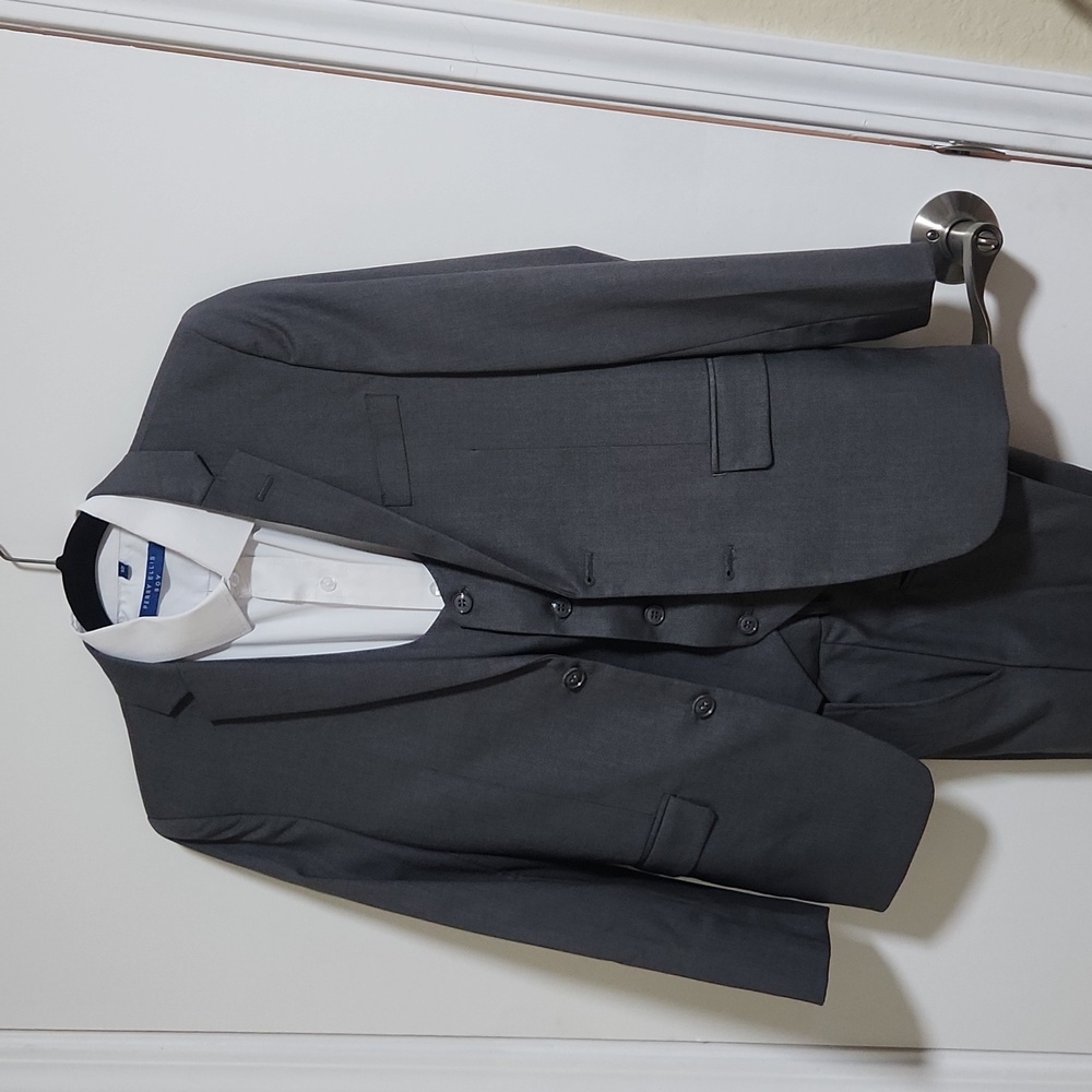Perry Ellis Kids Charcoal Blazer Set